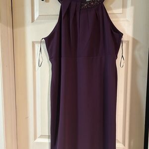 Stylish Purple Sleeveless Dress
